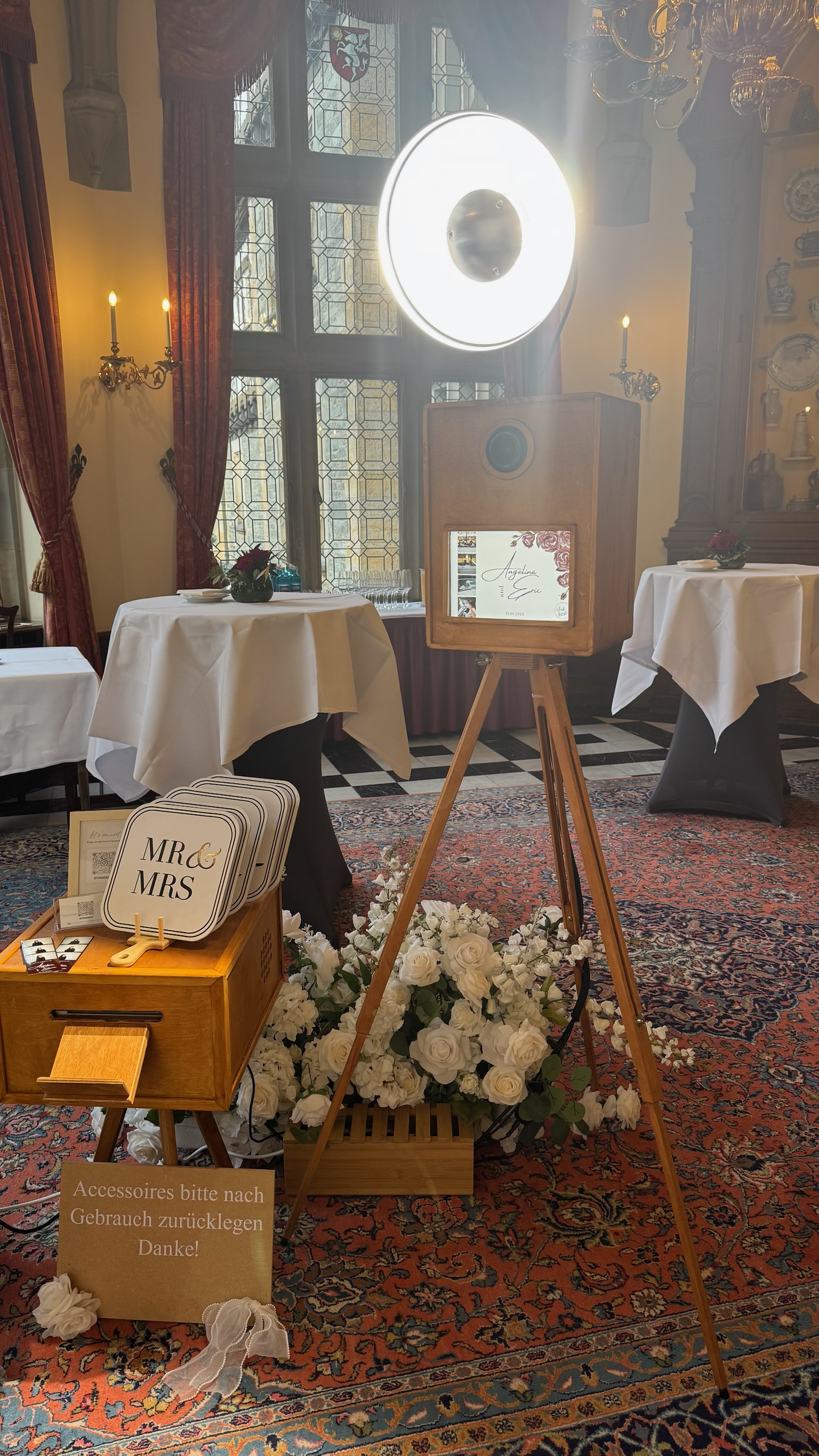 Feine Momente Premium Photobooth bei einer eleganten Hochzeit